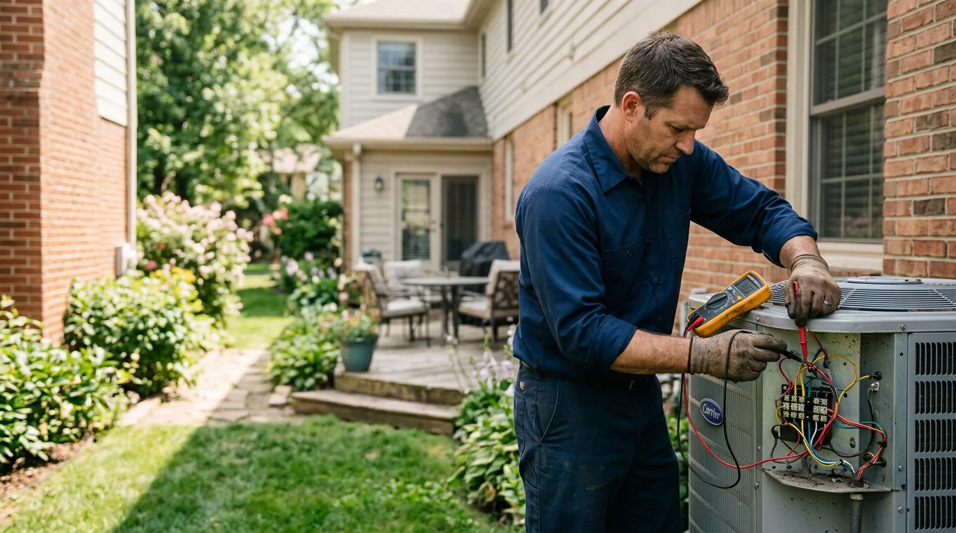 HVAC technician working near Belpre, KS